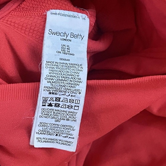 Women's Sweaty Betty Size US 14 Athlete Seamless 1/2 Zip Long Sleeve Top - Picture 7 of 7